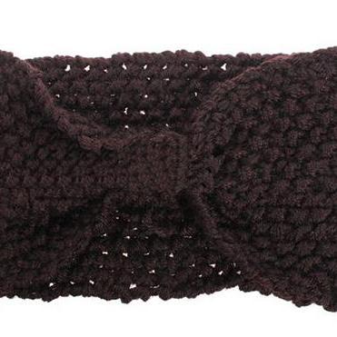 Hair Accessories Winter Crochet Flower Bow Knitted..