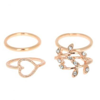 4pcs/set Urban Stack Plain Cute Above Knuckle Ring..