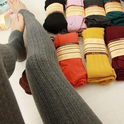 Winter Warm Cotton Knit Thick Stretchy Stirrup Leggings